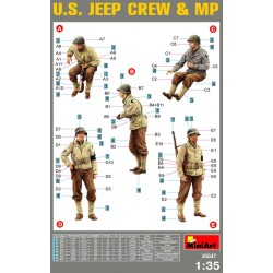 Miniart Models - 35047 - Us Jeep Crew And Mp - 1/35
