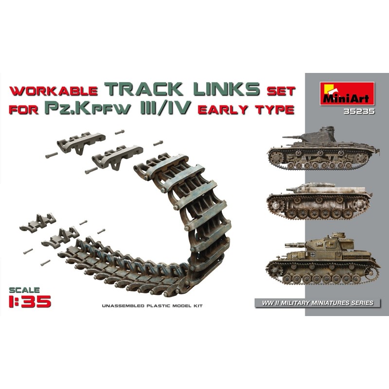 Miniart Models - 35235 - Workable Track Links Set For Panzer Iii Panzer Iv Early Type - 1/35