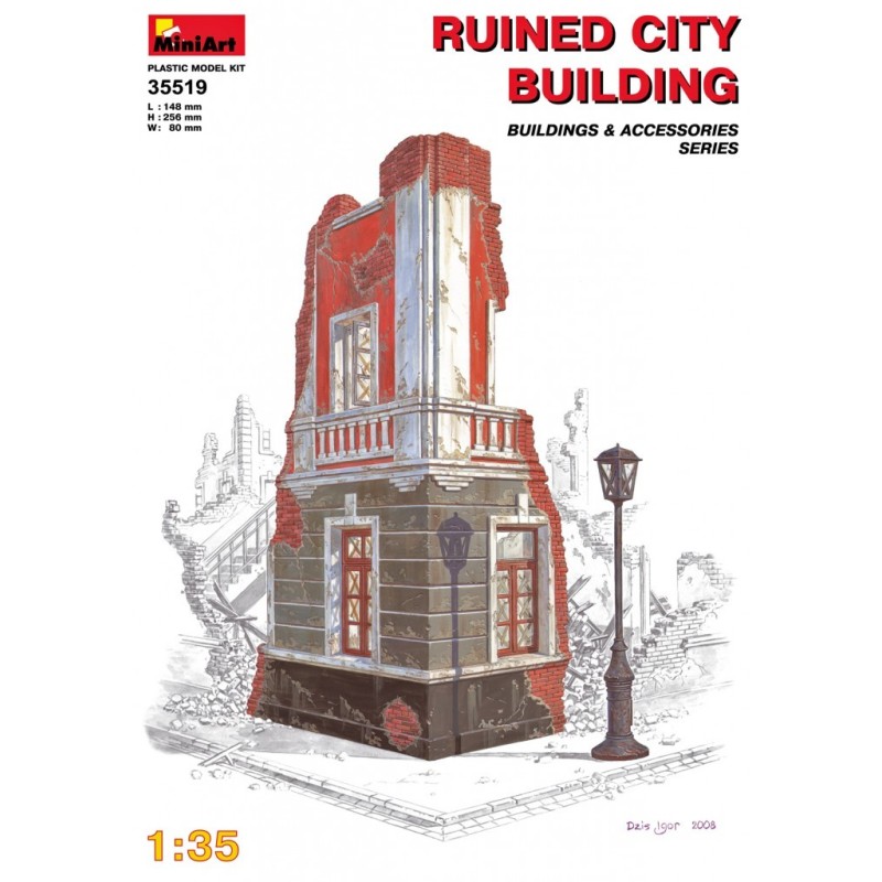 Miniart Models - 35519 - Ruined City Building - 1/35