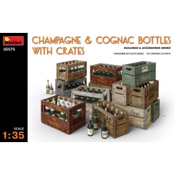 Miniart Models - 35575 - Champagne And Cognac Bottles With Crates - 1/35