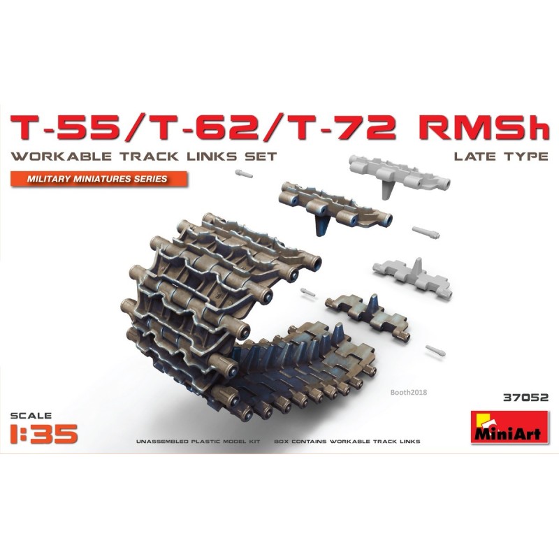 Miniart Models - 37052 - T-55 T-62 T-72 Rmsh Workable Track Links Set Late Type - 1/35