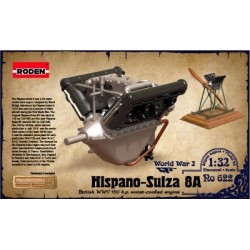 Roden - 622 - Hispano Suiza V8A WWI 150Hp Water-Cooled Aircraft Engine - 1/32